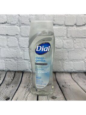 DIAL CLEAN + GENTLE HYPOALLERGENIC BODY WASH FRAGRANCE FREE 16oz Broken Cap